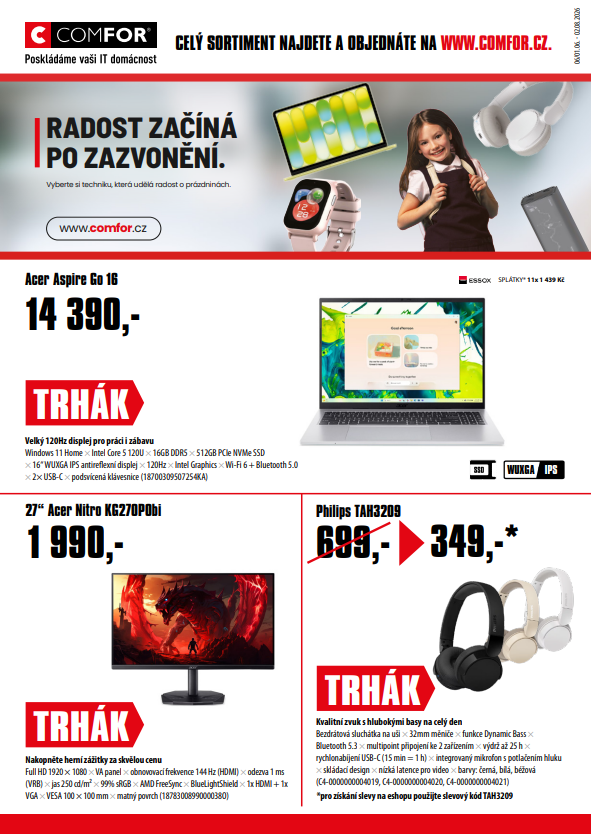 Letní slevy, které platí 2 měsíce. Od 1.6. - 2.8.2026